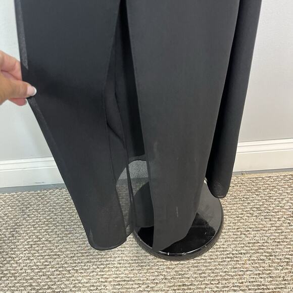 JS Collections Skirt size 10 Long Black Crepe Straight Formal Evening Wedding - Picture 9 of 11